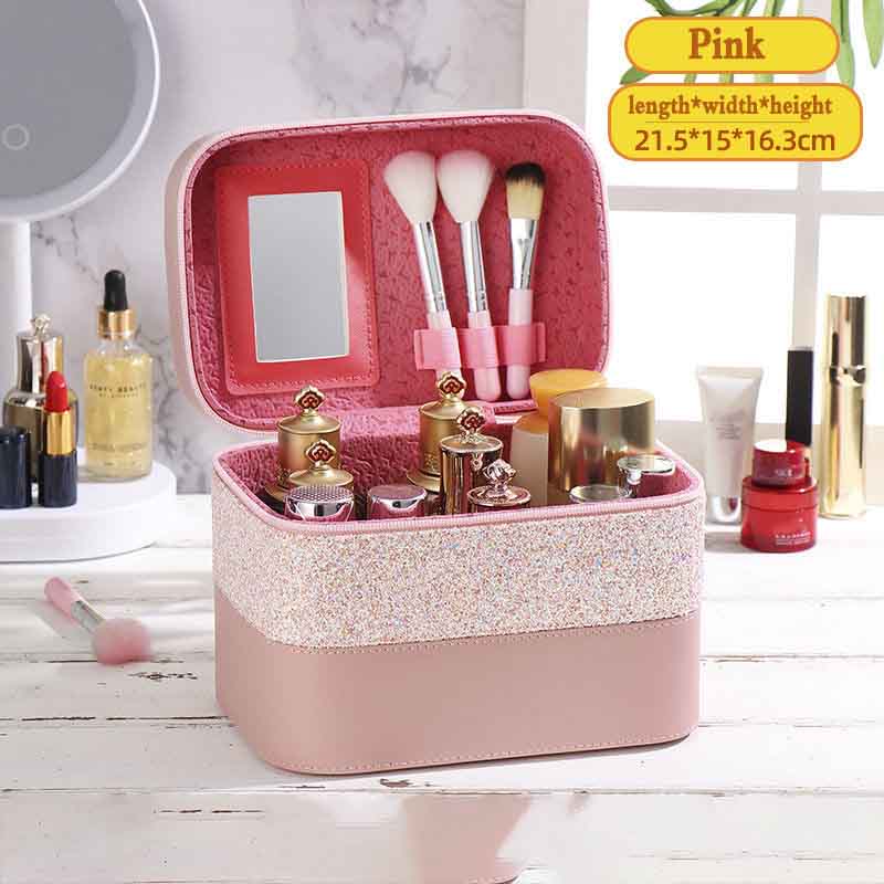 Cosmetic Bag Large Capacity Color Matching Multifunctional Portable Cosmetic Storage Box