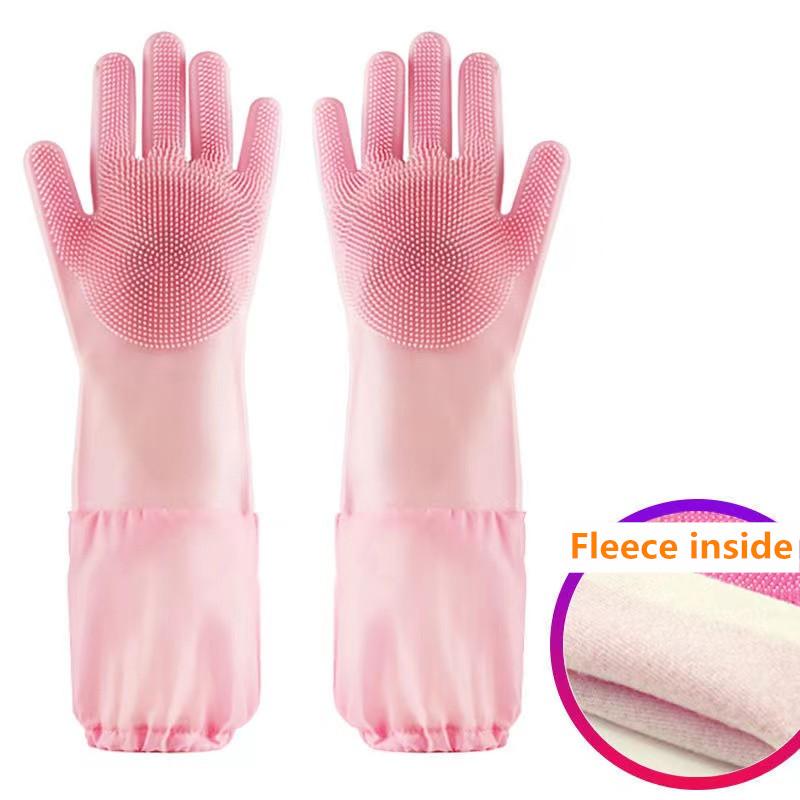 Dog Cat Bathing Gloves Massage Brush Extended Anti-cat Scratch Bites Dog Pet Gloves Dedicated Artifact Pet Grooming Hair Removal Washing Gloves