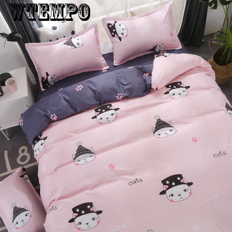 Sheet Pillowcases Bedclothes 4pcs Bedding Set Queen Size Duvet Cover Bed Set