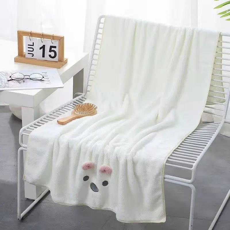 Larger Bath Towel Towel Adult Pure Cotton Absorbent Men and Women Cute Children Thickened Bath Towel Student Korean Bath