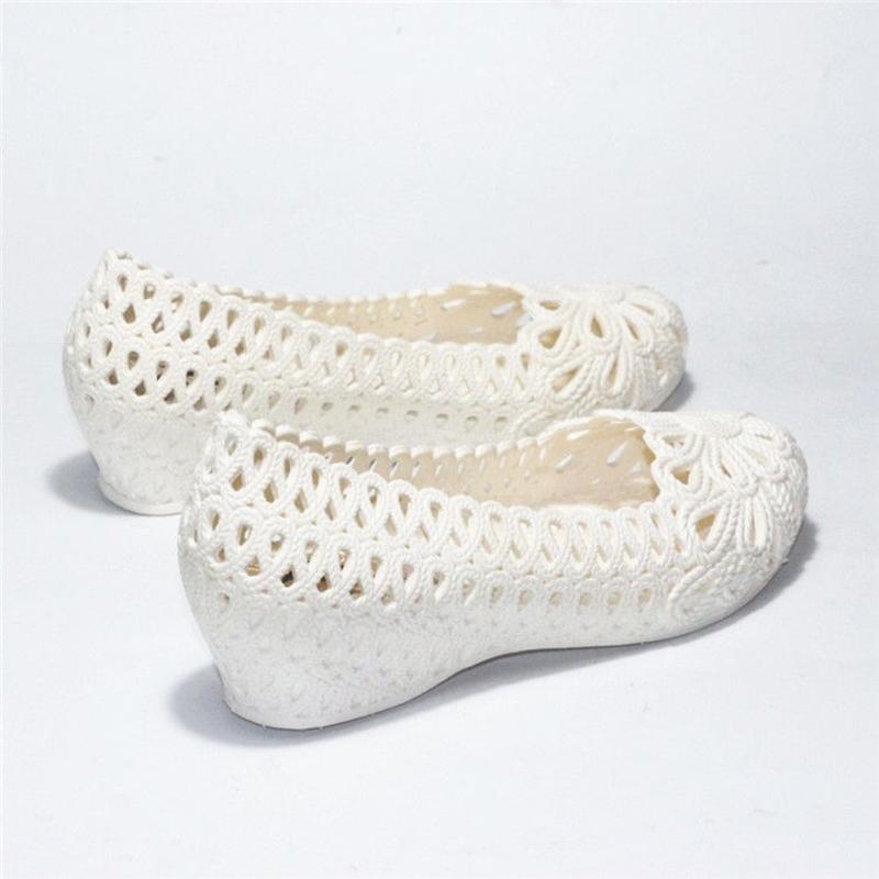 Plastic Sandals Women's White Nurse Shoes Wedges with Holes Shoes Pregnant Non-slip Women's Mother Shoes