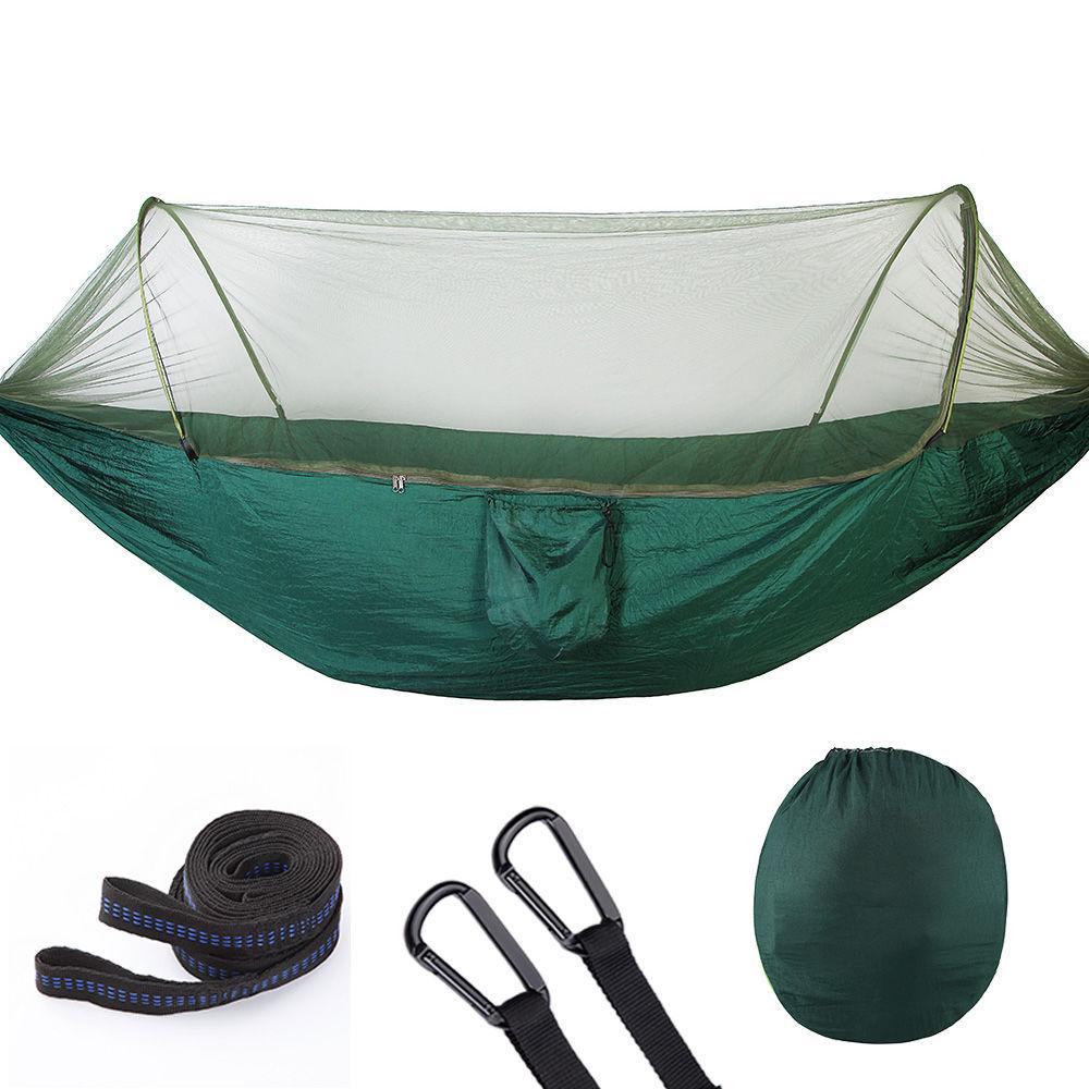 Fully Automatic Speed-opening Hammock with Mosquito Net Outdoor Single Anti-mosquito Adult Parachute Anti-rollover Indoor Swing