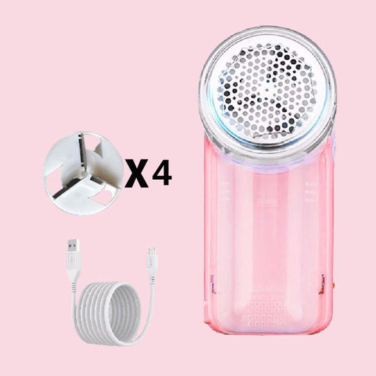 Electric Lint Remover USB Rechargeable Hairball Trimmer Household Epilator Portable Stripper with 5 Blades