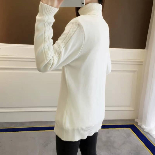 Fashion Slim Sweater Large Size Cold Warm Sweater Turtleneck Sweater Female Autumn and Winter