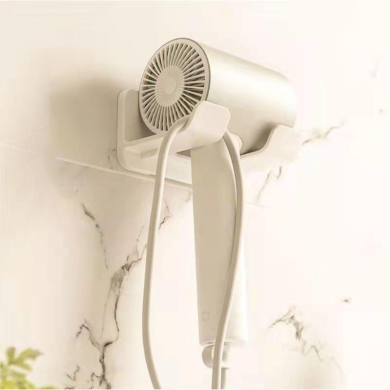 Hair Dryer Rack Free Punching Toilet Wall-mounted Hair Dryer Holder Bathroom Dryer Storage Rack Home Organizer Small Hook Rack