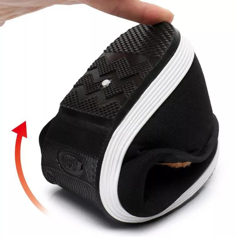 Autumn and Winter Cotton Shoes Plus Velvet Thickened Men's and Women's Non-slip Soft Bottom Wear-resistant Cloth Shoes