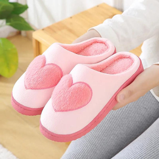 Womens Cute Slippers Winter Home Slippers Cartoon Shoes Non Slip Women Men Warm Soft House Slippers Indoor Bedroom Lovers Couples