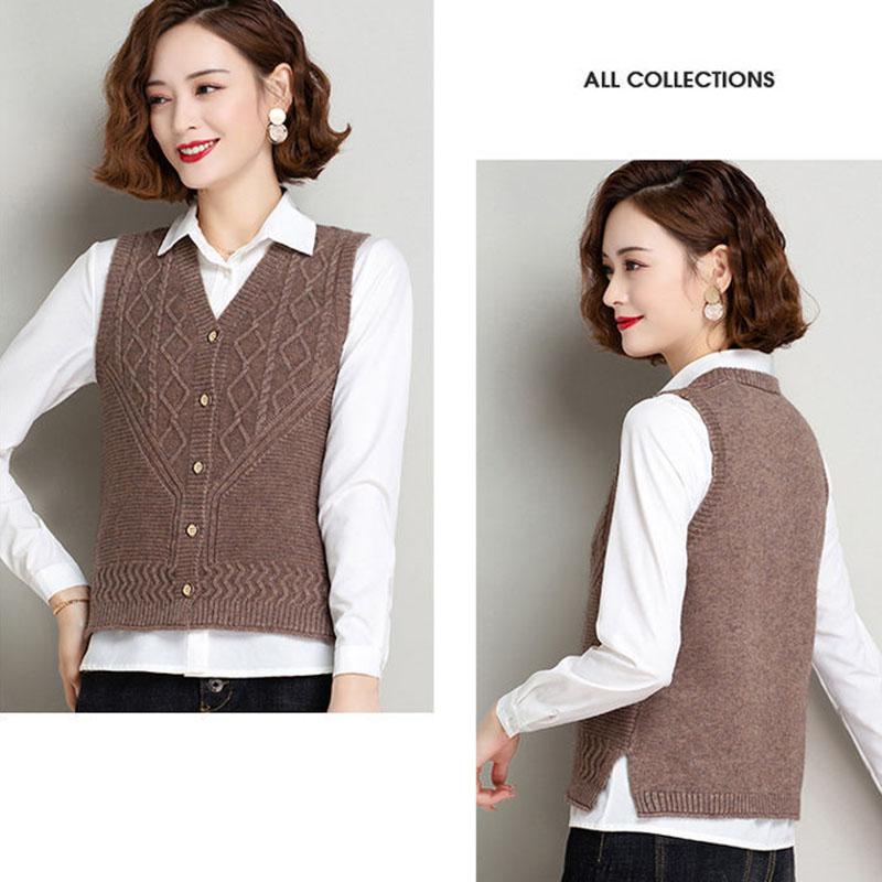 Autumn and Winter Short Cardigan Vest Knitted Loose All-match Blouse Fashion Casual Women's Jacket