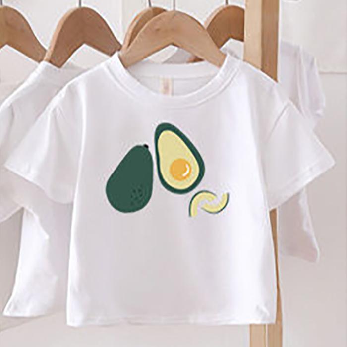 Summer Kids Cute Printing T Shirts Short Sleeve Tops Korean Style O-neck Loose T Shirts For Children Girls Boys