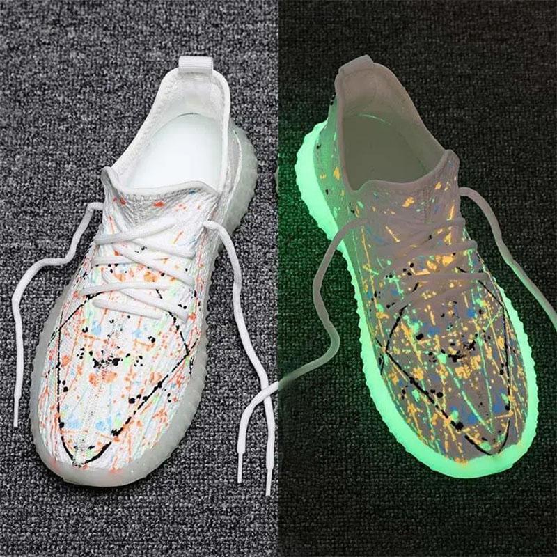 Men's Fluorescent Shoes Luminous Star Coconut Shoes Student Casual Sports Shoes Breathable Running Mesh Shoes Fitness Flying Shoes