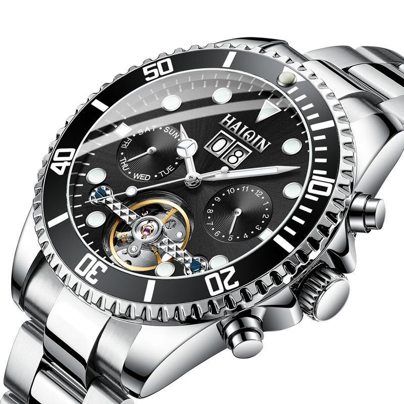 Men Watch Luxury Business Automatic Machinery Men's Watches Full Steel Waterproof Man Clock Watchs