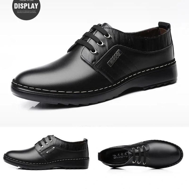 Men's Breathable Leather Shoes Korean Version of The Increase In The Young British Pointed Business Suits Men's Leather Shoes