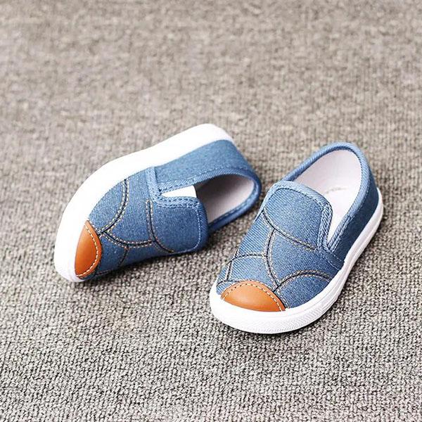 Children's Large Size Canvas Shoes Spring and Autumn Breathable Soft-soled Baby Shoes Boys and Girls Kindergarten Casual Flat Shoes