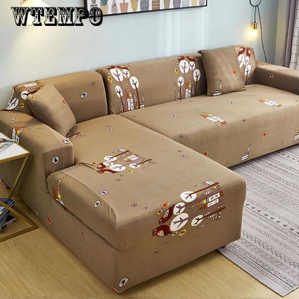 Stretch Elastic Sofa Protector Cover for Living Room Sofa Slipcover Sectional L Shape 1/2/3/4 Seater