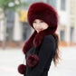 Hat Women Winter Faux Fur Fox Fur Hat Thick Warm Russian Snow Cap