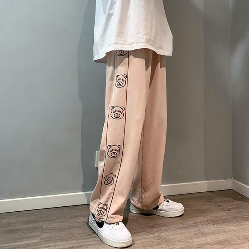 Pink Sweatpants Women's Spring Summer Korean Straight Loose Design Niche Show Thin Versatile Pants