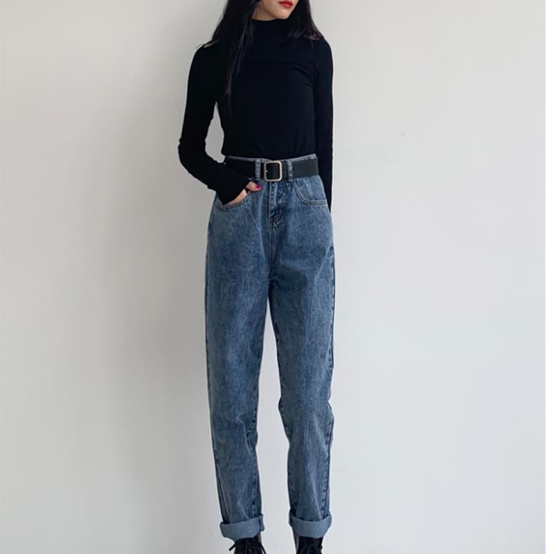 Loose Straight Jeans Women's Spring Chia High Waist Waist Skinny Dad Harlan Radish Pants Spring