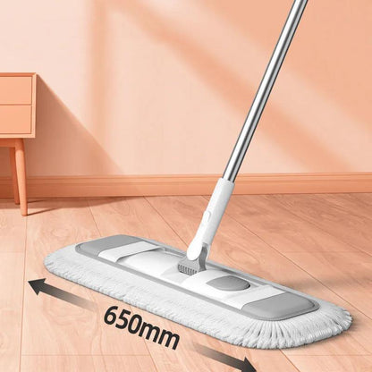 Microfiber Floor Mop Cloth Replaceable Hand Free Cleaner Wash Flat Mop House Cleaning Tool Manual Extrusion Lazy Mop