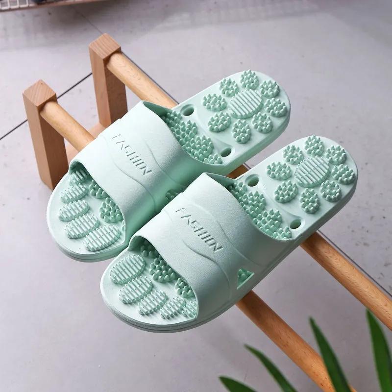 Massage Slippers Summer Men and Women Non-slip Soft Bottom Bathroom Bath Leaking Couple Bedroom Flip-flops Sandals and Slippers