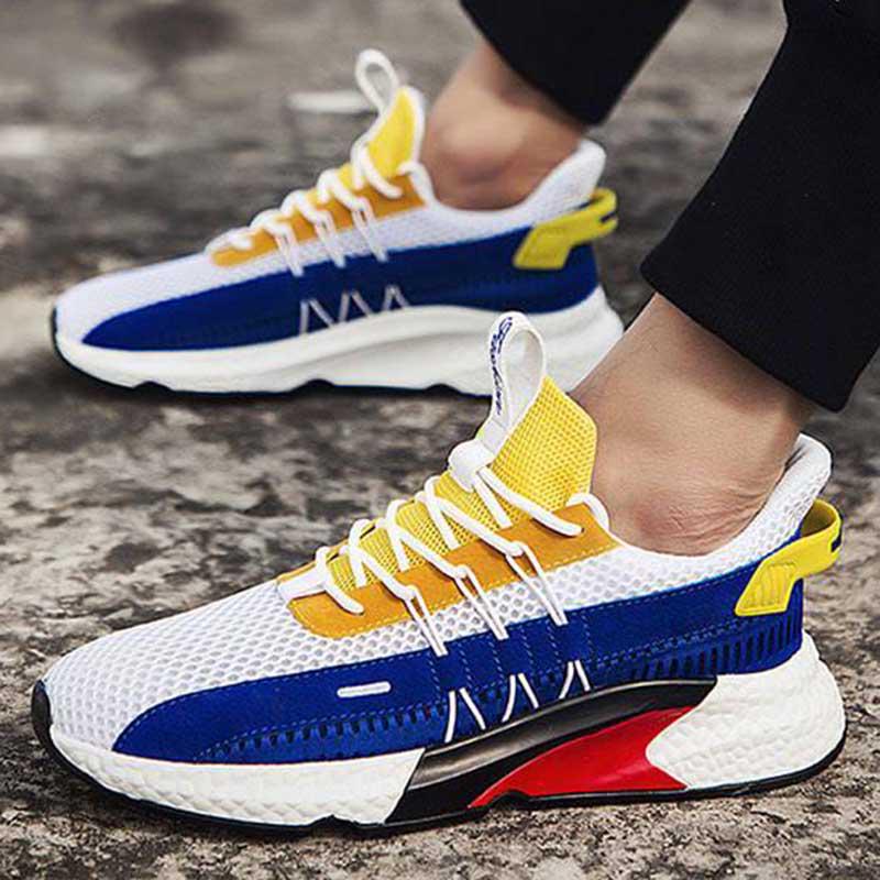 Size 39-44 Summer Men Sneakers Lightweight Breathable Basketball Running Shoes Student Deodorant Flying Woven Mesh Blade Shoes