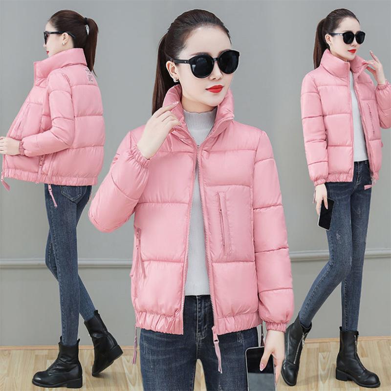 Glossy Down Coat Women's Short Korean Version of Loose Cotton-padded Clothes Bread Clothes Winter Clothes Students