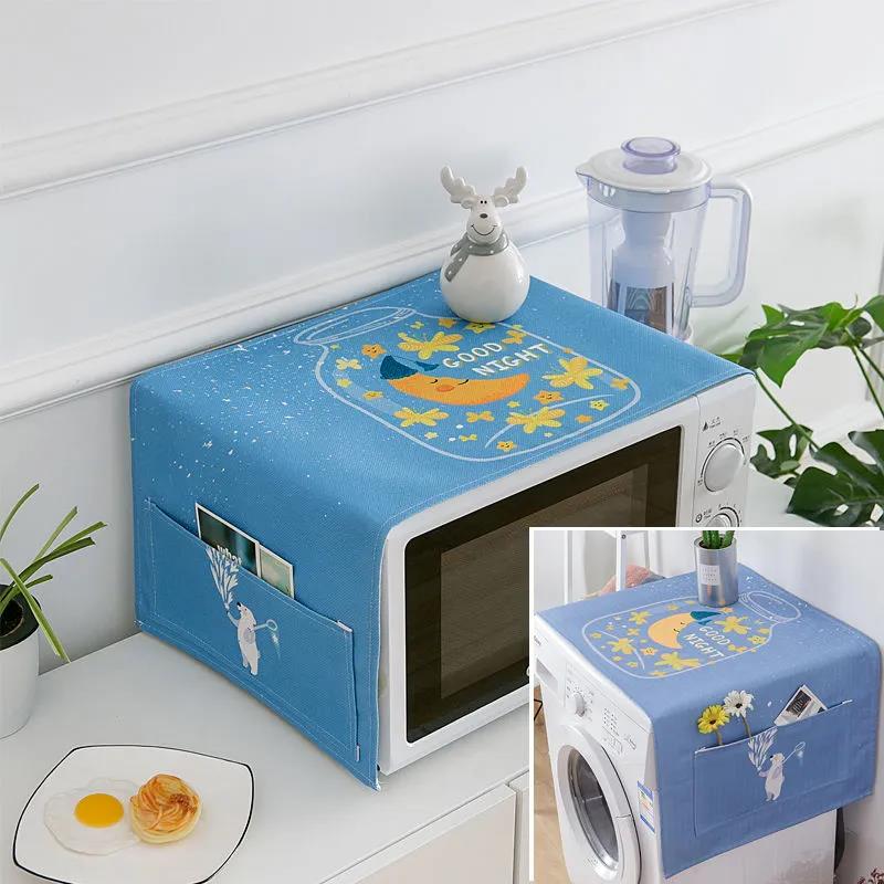 Microwave Oven Cover Oil-proof and Waterproof Household Dustproof Cloth Refrigerator Universal Household Cover Towel