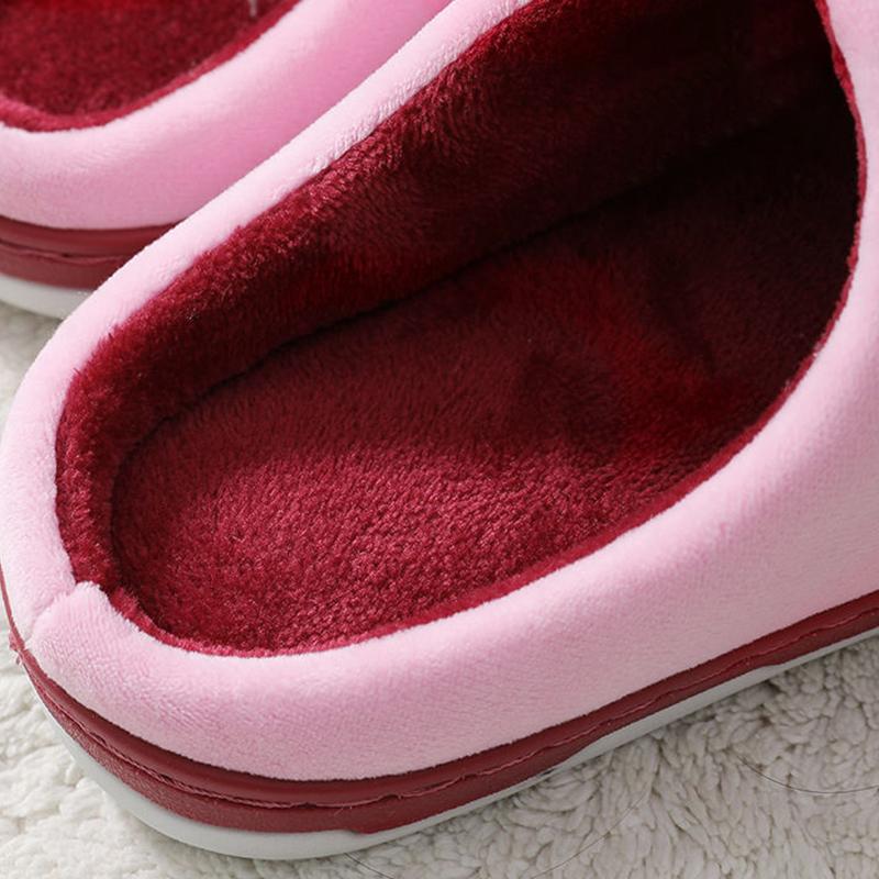 Winter Couple Thickened Non-slip Slippers Home Warm Indoor Fur Slippers Cotton Slippers