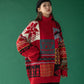 Turtleneck Sweater Female New Year Christmas Wind Red Bear Loose Outside Wear Autumn Winter Retro Knitted Pullovers