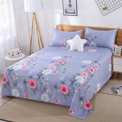 Extra Large Queen Size Bedding Three-piece Set, Nordic Bed Sheet, Two Pillowcases, Simple Style Cotton Fabric Breathable, Sweat-absorbent and Warm