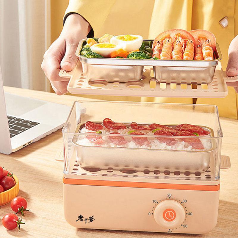 Electric Steamer Multi-layer Household Small Multi-function Steam Pot with Automatic Power-off Steamer Timing Breakfast Machine