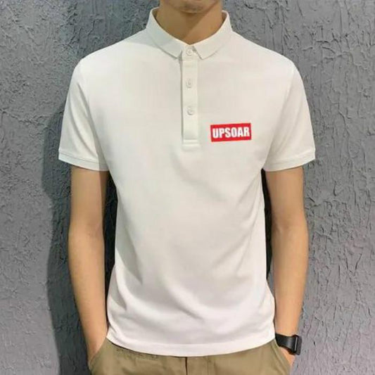 Summer Men's Lapel Short-sleeved T-shirt Young and Middle-aged  Shirt Loose Men's Casual Half-sleeved T-shirt Trendy Undershirt