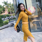 New Korean version of the long solid color knit skirt female slim over the knees wild sweater skirt