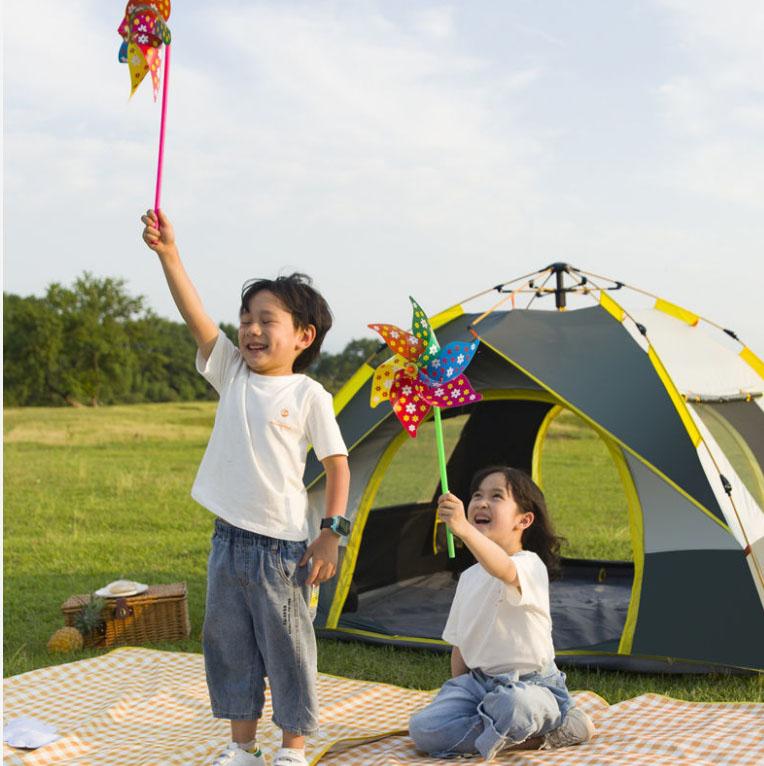 Outdoor Camping Tent Thickening Folding Outdoor Tent Camping Automatic Speed Opening Camping Tent 3-4 People