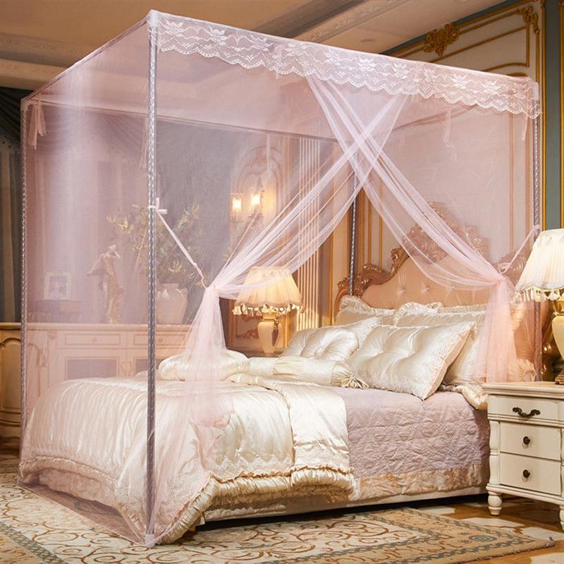 Single Door Mosquito Net Encryption Single Door Home Traditional Old-fashioned Floor Without Bracket Strap Mosquito Net Lace Princess Style