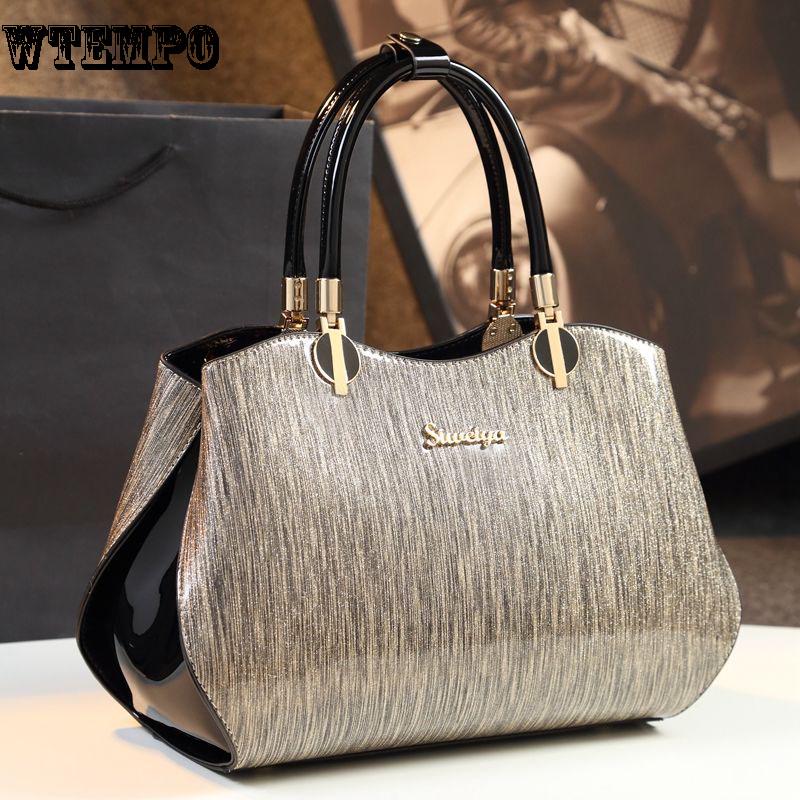 Personality Female Bag Fairy Bag Leather Texture Messenger Bag Fashion Handbag Patent L