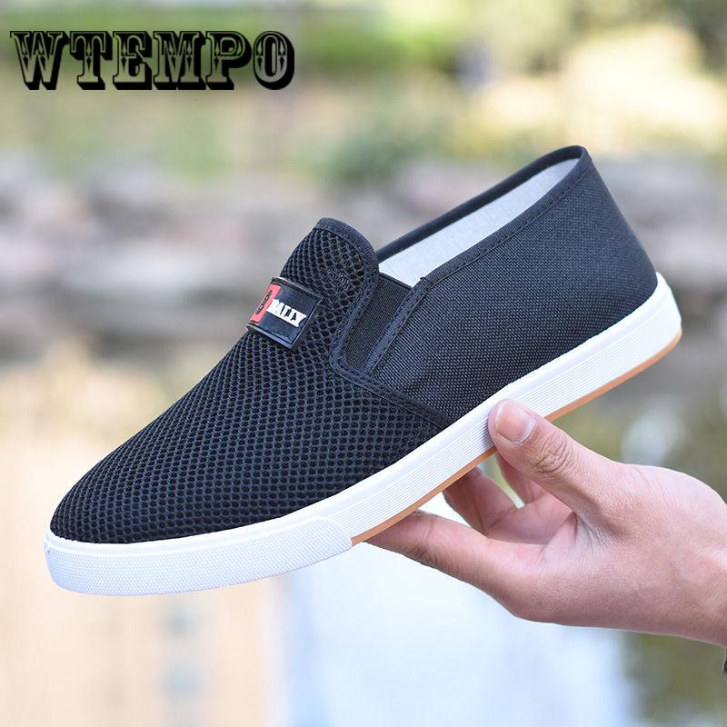 WTEMPO Brand Men's Shoes Fashion Canvas Shoes Men Loafers