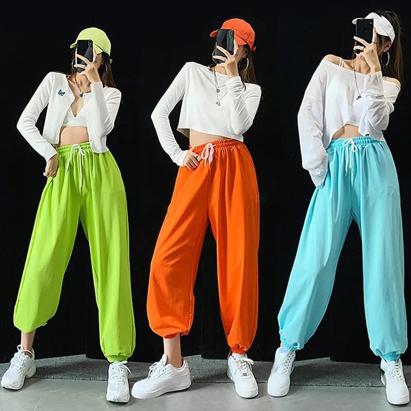 WTEMPO Casual Joggers Women Hip Hop High Waist Baggy Sweatpants Running Jogging Sport Pants Trousers Streetwear