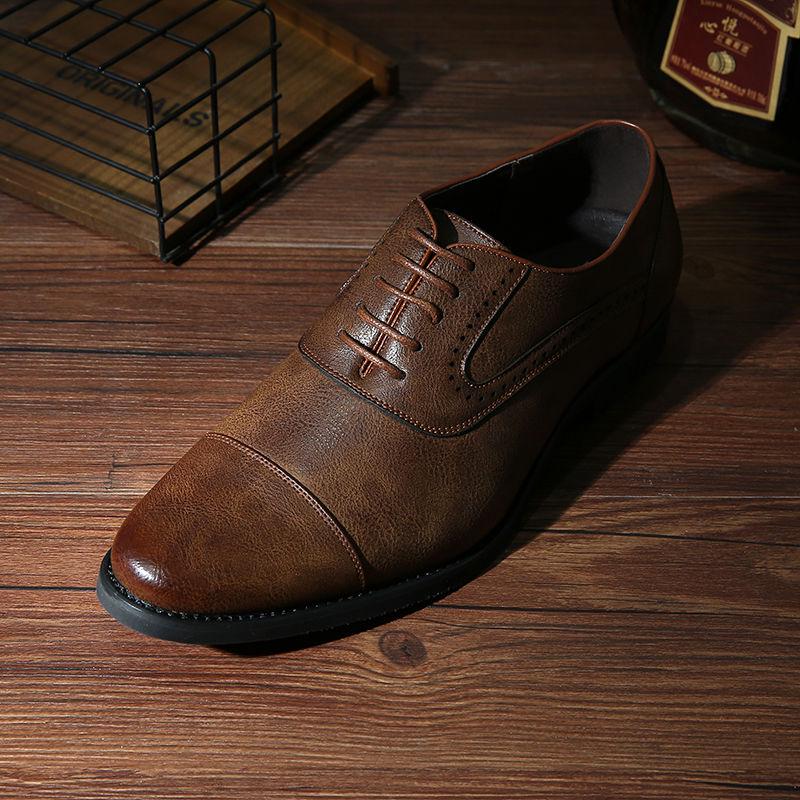 Business Dress Men Formal Shoes Wedding Pointed Toe Fashion Leather Shoes Flats Oxford Shoes for Men