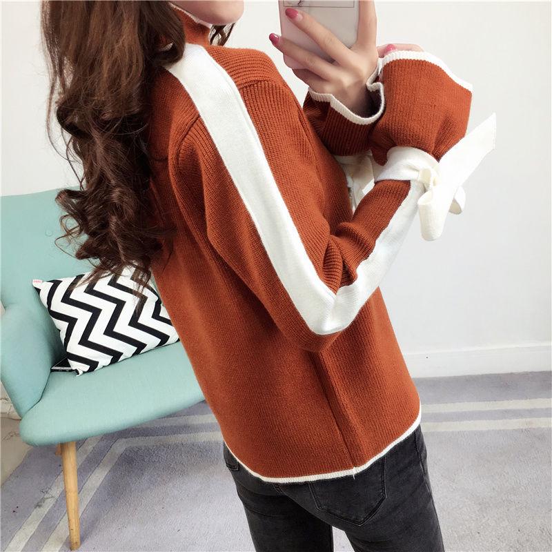 Autumn and Winter Loose Jacket Knitted Look Up Fashion Sweater All-match Casual Women's Top