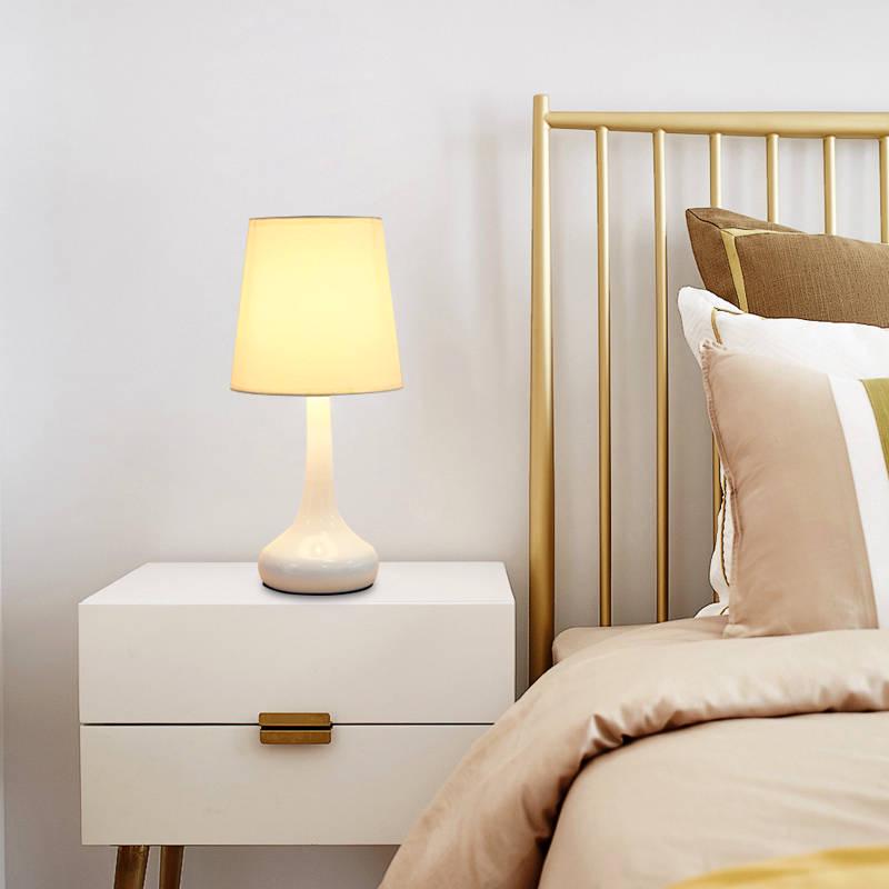 Bedside Table Lamp Foyer Decorative Led Desk Light Study Working Lighting Lampshade