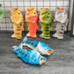 Fish Slippers Non-slip Funny Parent-child Slippers Home Waterproof One Word Drag Couple Sandals and Slippers Flip Flops