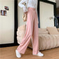 WTEMPO Women's High Waist Casual Pants Super Long Elastic Waist Straight Loose Casual Daily