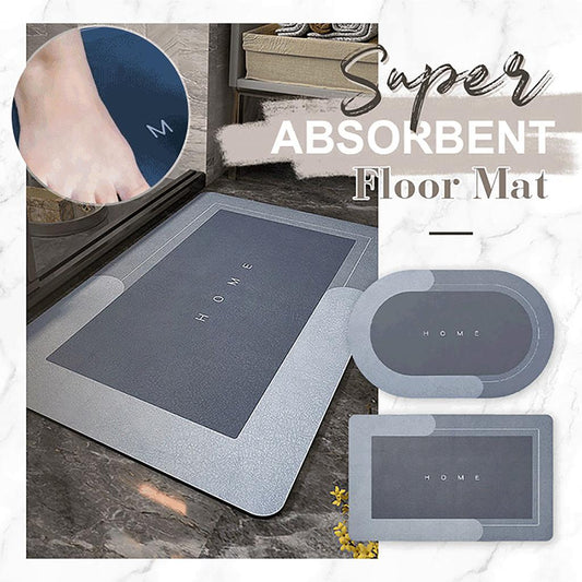 40*60cm Super Absorbent Silica Gel Floor Mat,Bathroom Carpet Floor Mats, Door Bathroom Non-Slip Mats