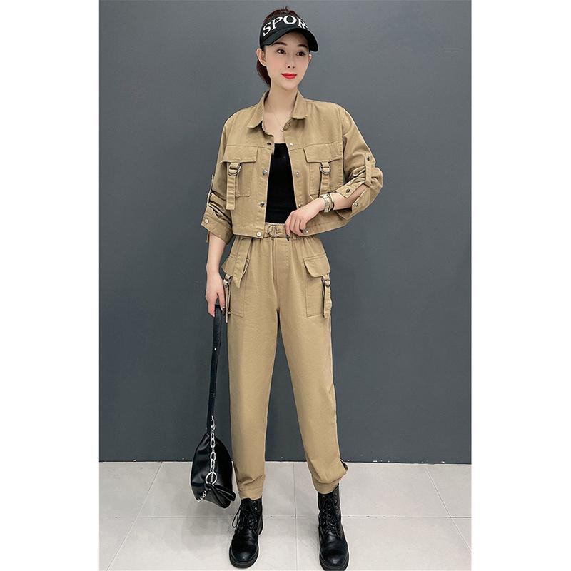 Workwear Suit Women Spring  Autumn Casual Fashion Professional Two-piece Trousers