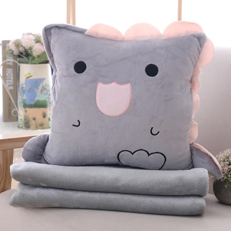 Pillow Quilt Dual-use Office Backrest Cushion Three-in-one Nap Blanket Nap Pillow Artifact Air Conditioning Quilt