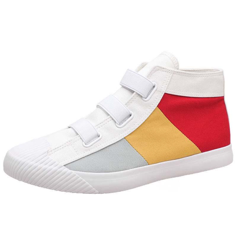 Plus Size 38-44 Summer Men High-top Canvas Sneakers Comfortable Running Basketball Shoes Breathable Shockproof Non-slip Shoes