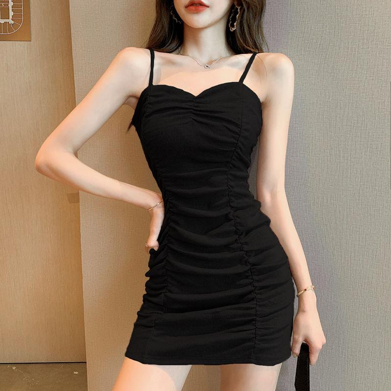 Women Sexy Sheath Sling Dress Tight-fitting Base Skirt Inside Hip Skirt Sleeveless Nightclub Bar Dress