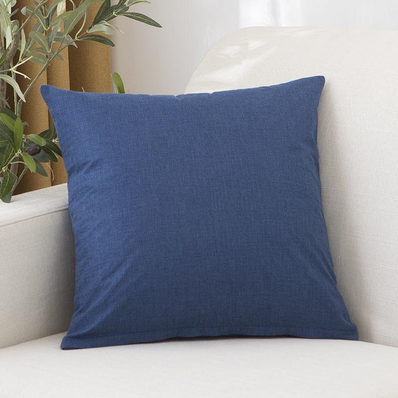 Solid Color Throw Pillow Car Sofa Cushion Flannel Cushion Bedside Backrest Square Pillow Cushion