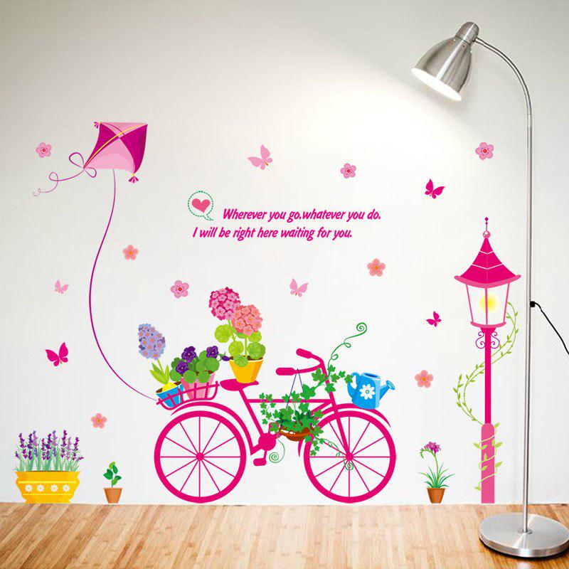 [Wall sticker] bonsai bike wall stickers for kids rooms baby nursery girls bedroom decorations wall