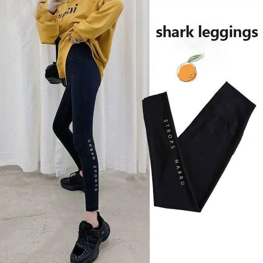 Women's S Thin Leggings Hip Lift Barbie Pants Spring and Autumn Outer Wear Tights High Waist Slimming Pressure Stovepipe Yoga Shark Pants